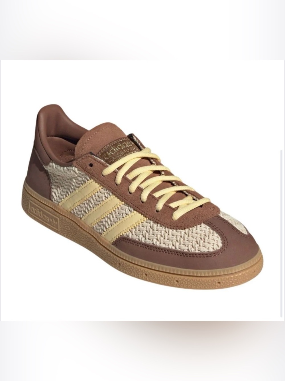 adidas Brown & Cream Woven Samba RM Sneakers